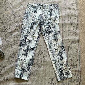 Zara gray, and black snakeskin trousers